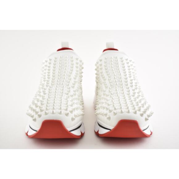 Christian Louboutin Spike Sock Donna Flat Snow White Red Neoprene Sneaker 36 - Picture 5 of 10